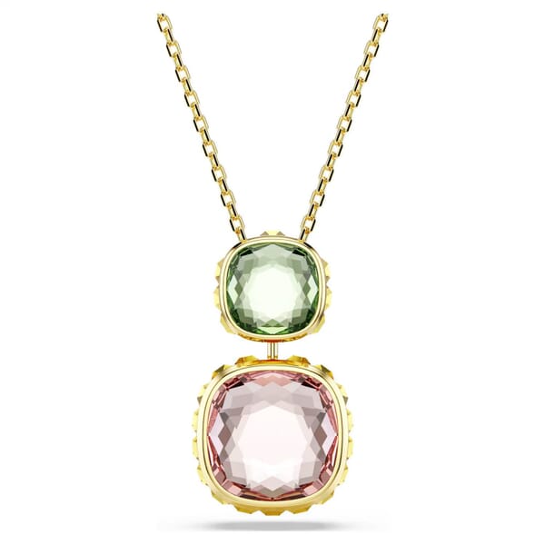 Swarovski smykke Chroma Cushion cut, Multicolored, Gold-tone plated - 5692496